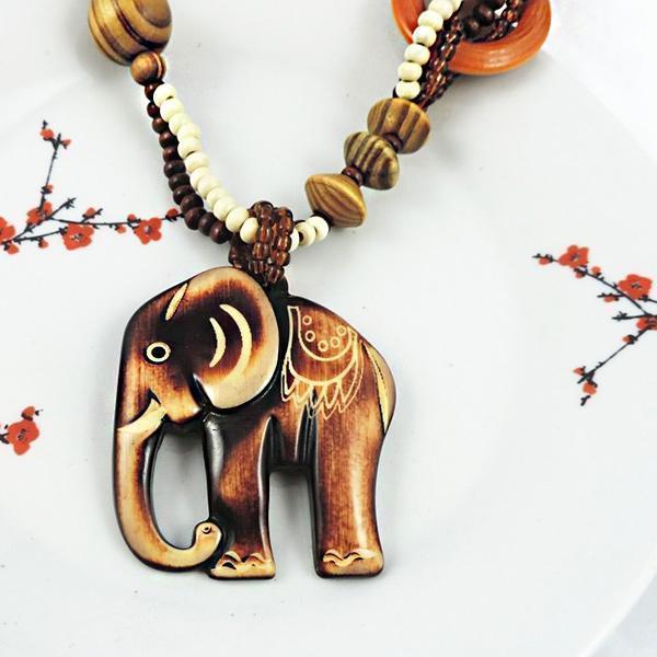 Vintage Elephant Alloy Necklace