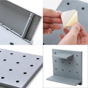 Plastic Hole Floating Wall Shelf(1 Set)