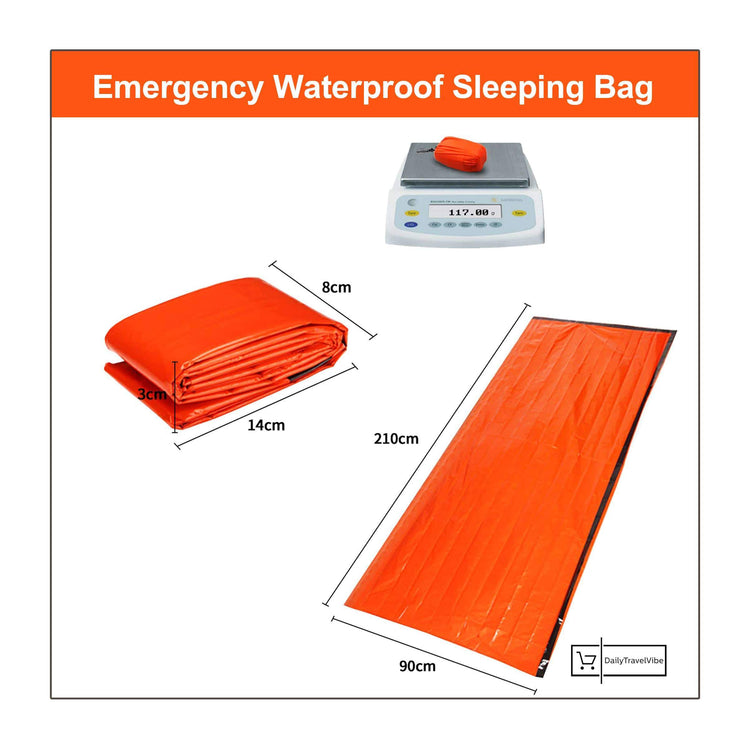 1x Emergency Waterproof Sleeping Bag