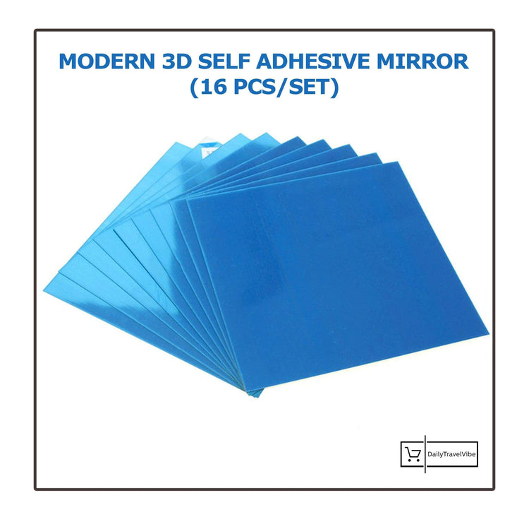 Modern 3D Self Adhesive Mirror (16 pcs/set)