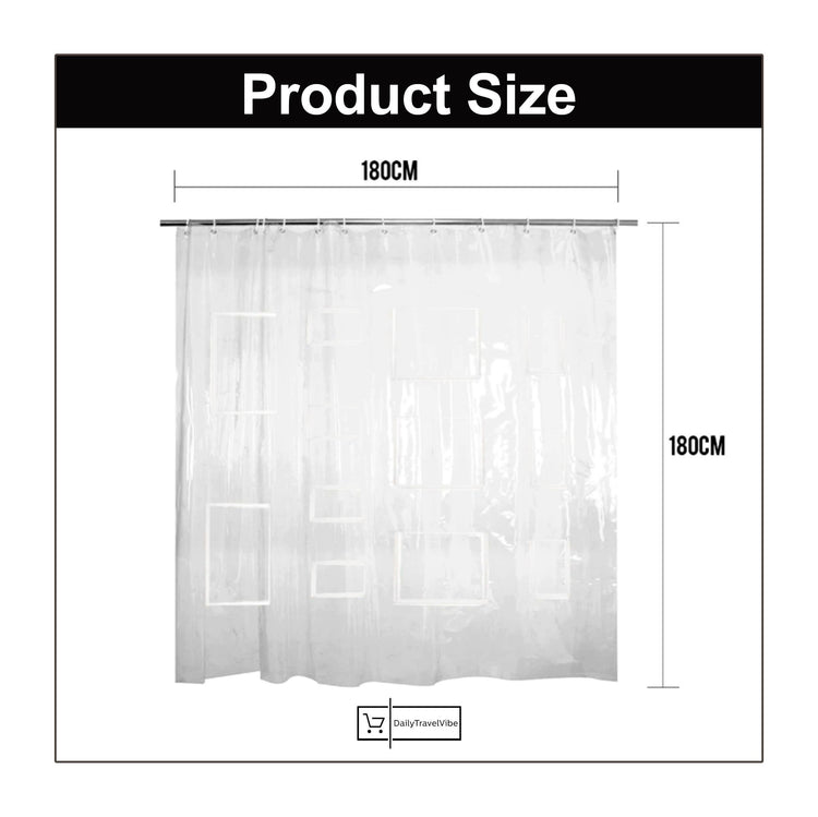 Touch Sensitive Pocket Shower Curtain