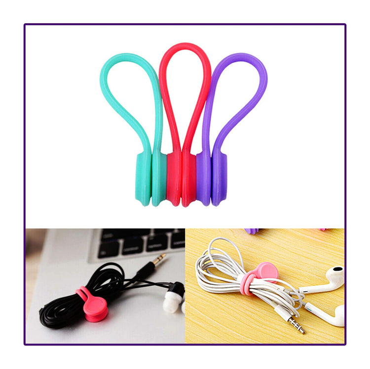 Magnetic Silicon Cable Organiser (3 pcs/set)