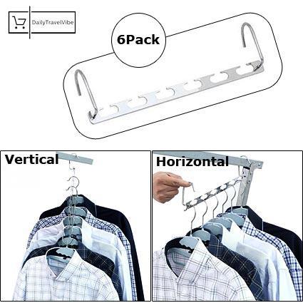 Magic Metal Hangers with Hook (6 Packs)