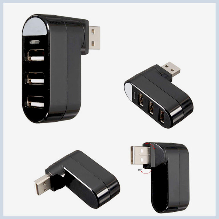 Mini Rotatable 3-Port USB Hub