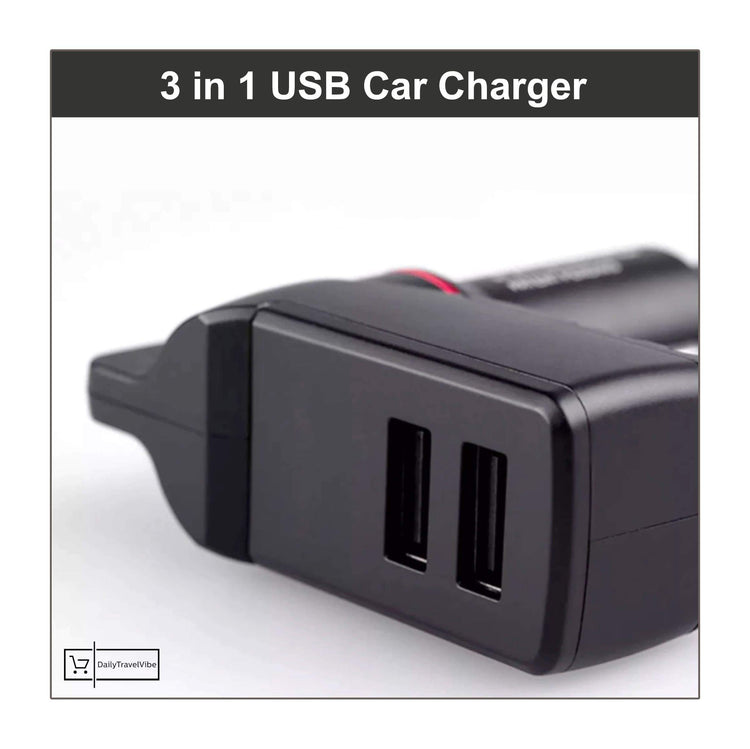 3 in 1 USB Car Charger