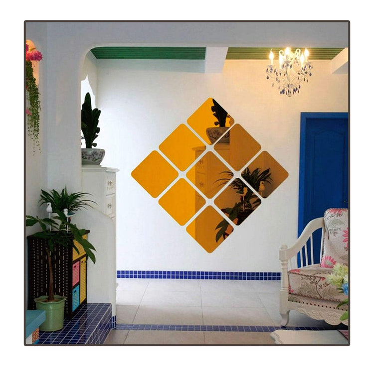 Modern 3D Self Adhesive Mirror (16 pcs/set)