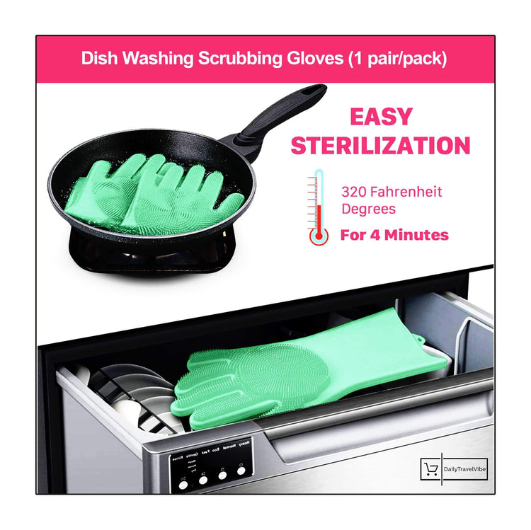 Dish Washing Scrubbing Gloves (1 pair/pack)