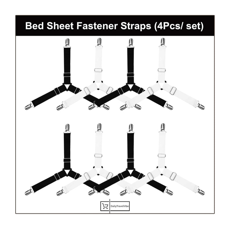 Bed Sheet Fastener Straps (4Pcs/ set)