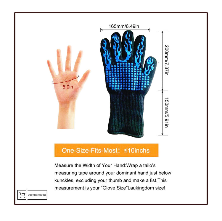 Fireproof Heat Resistant Gloves (1 Pcs/Set)