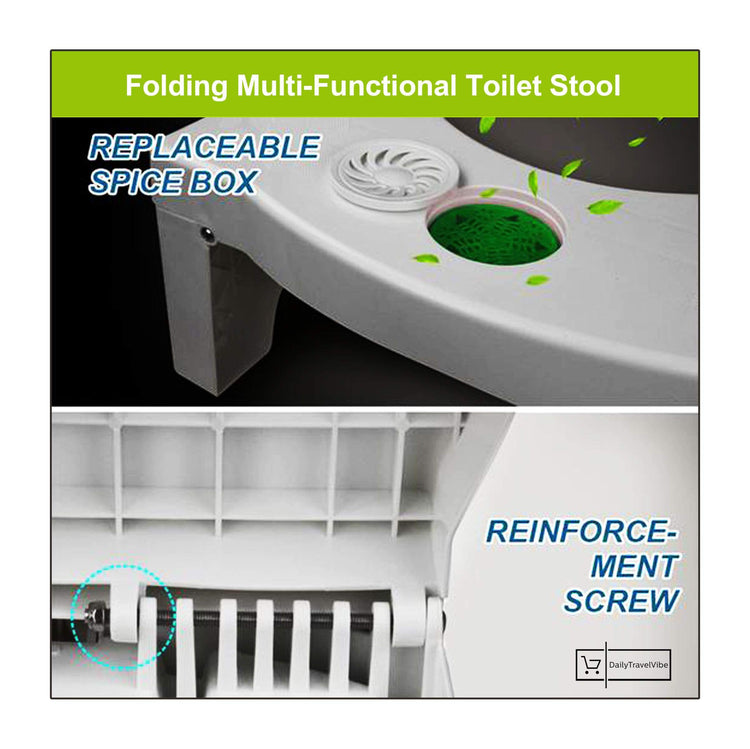 Folding Multi-Functional Toilet Stool