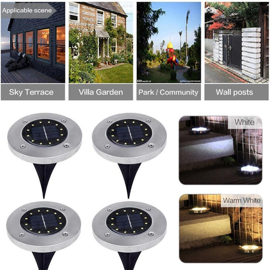 Solar Powered LED Ground Lamp