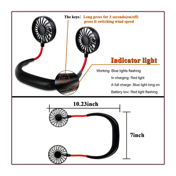 Portable Neckband Fan