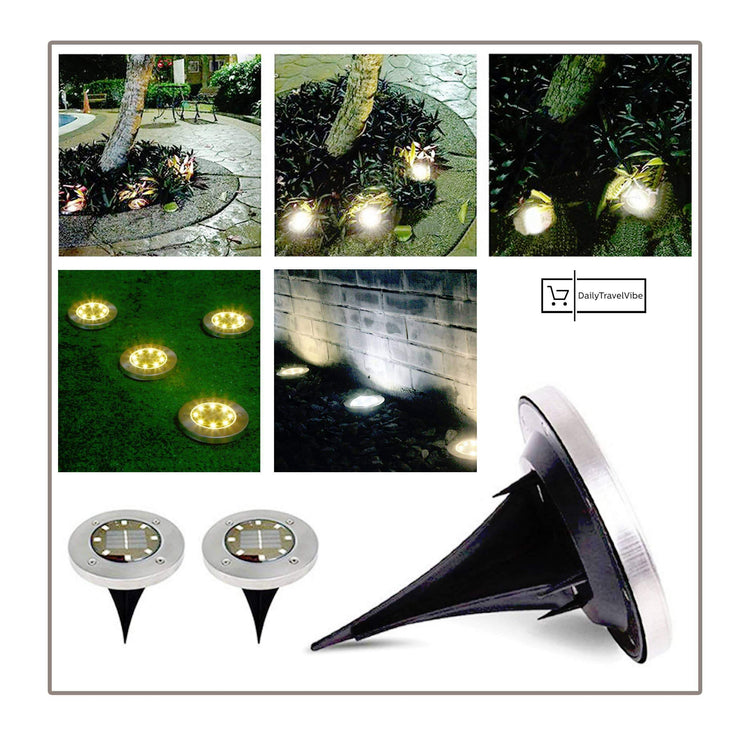 Solar Powered Floor Path LED Light