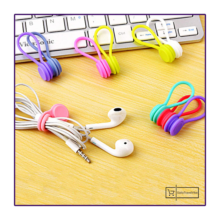 Magnetic Silicon Cable Organiser (3 pcs/set)