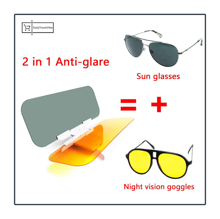 Universal Day and Night Anti-Glare Visor (2 in 1)