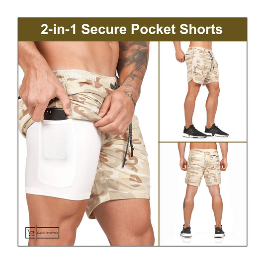 2-in-1 Secure Pocket Shorts