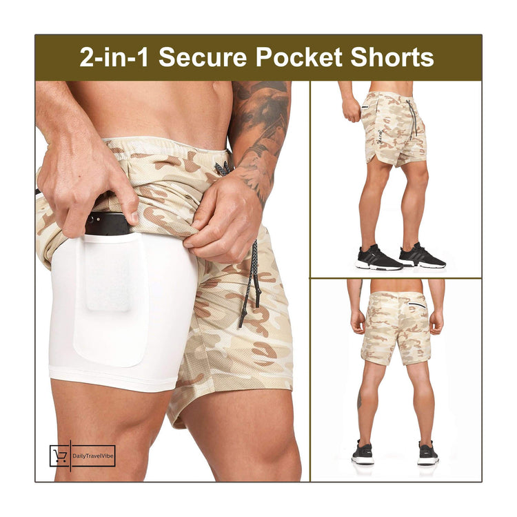 2-in-1 Secure Pocket Shorts