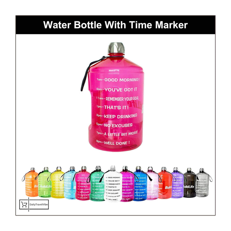 Water Bottle With Time Marker