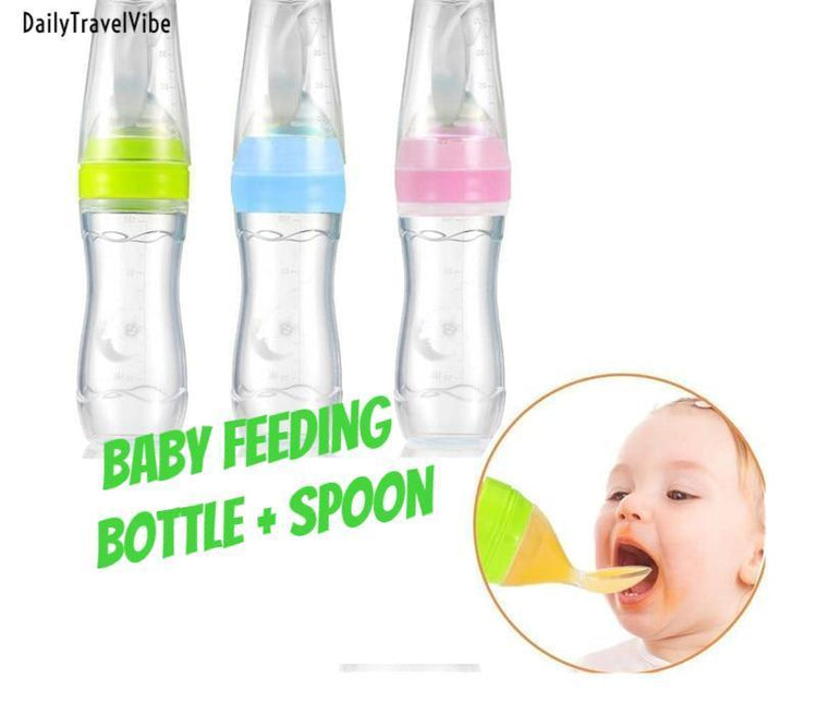 Baby Feeding Bottle + Spoon