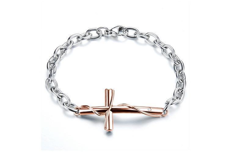 Titanium Plating Crucifix Bracelets