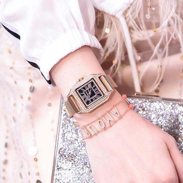 Women Starry Sky Waterproof Square Watch