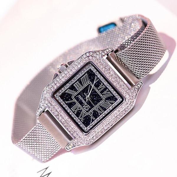 Women Starry Sky Waterproof Square Watch