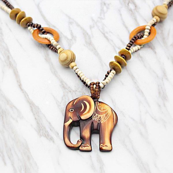 Vintage Elephant  Alloy Necklace