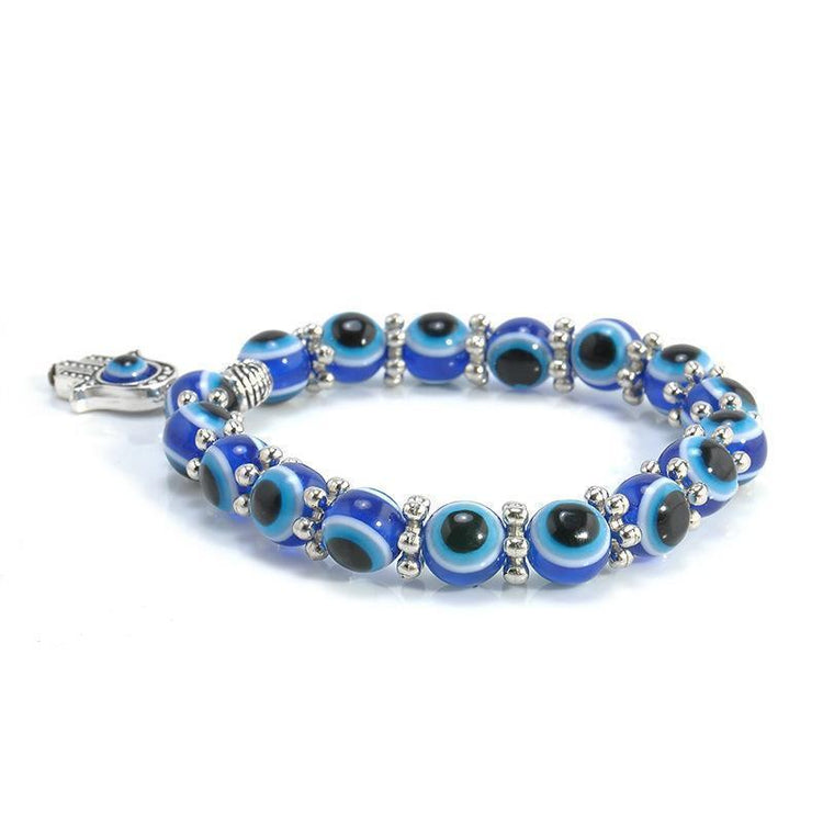 Handmade Evil Eye Glass Beads Hamsa Charm Bracelets