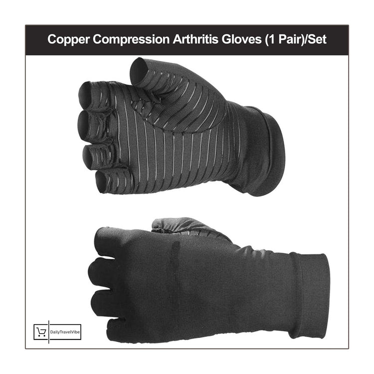 Copper Compression Arthritis Gloves (1 Pair)/Set