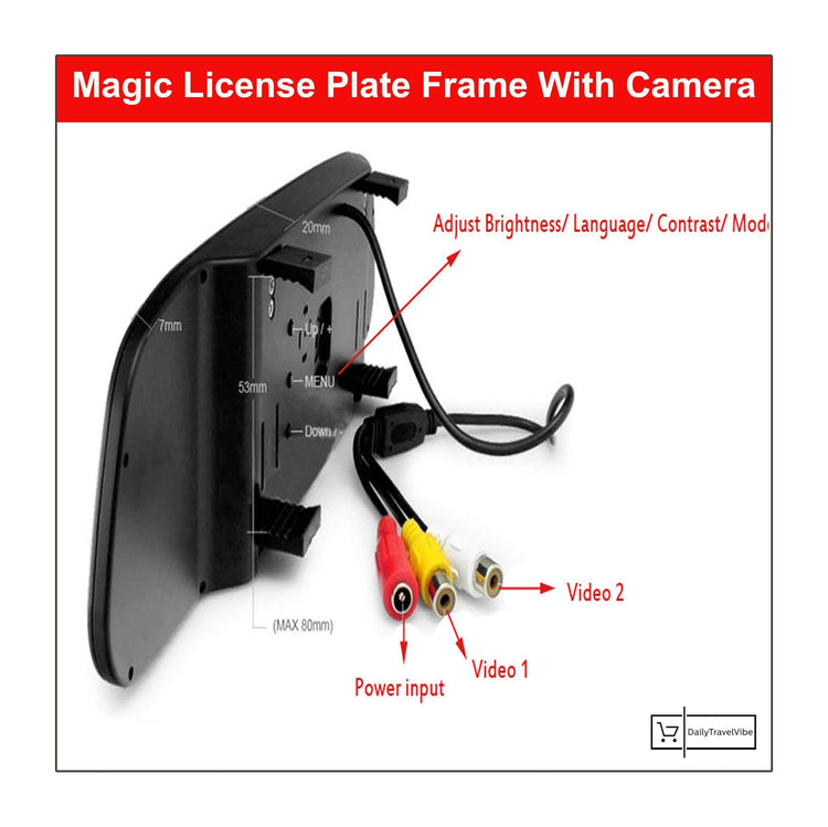 Magic License Plate Frame With Camera