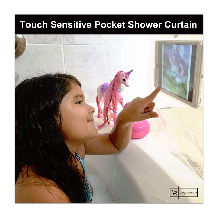 Touch Sensitive Pocket Shower Curtain