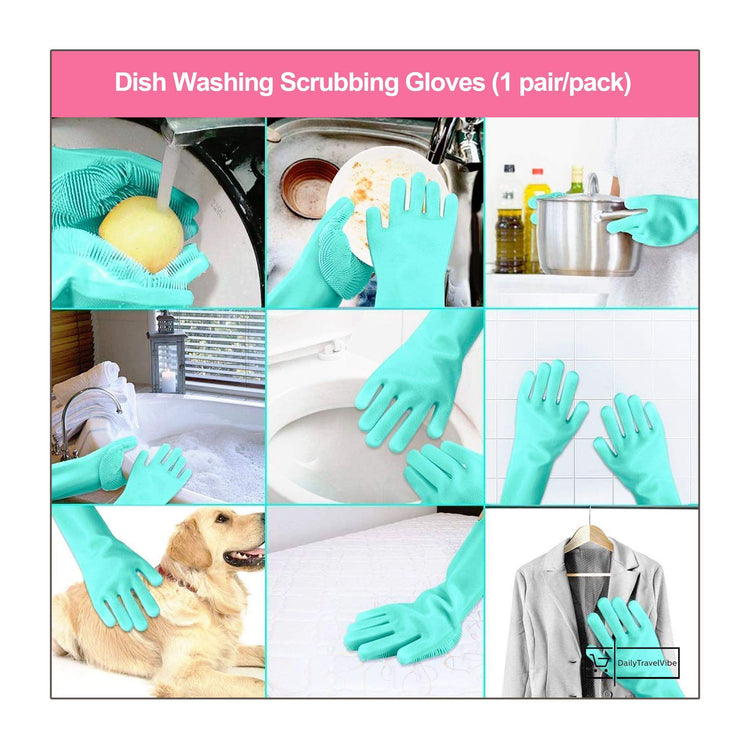 Dish Washing Scrubbing Gloves (1 pair/pack)