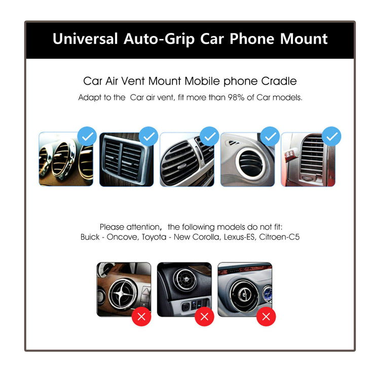 Universal Auto-Grip Car Phone Mount