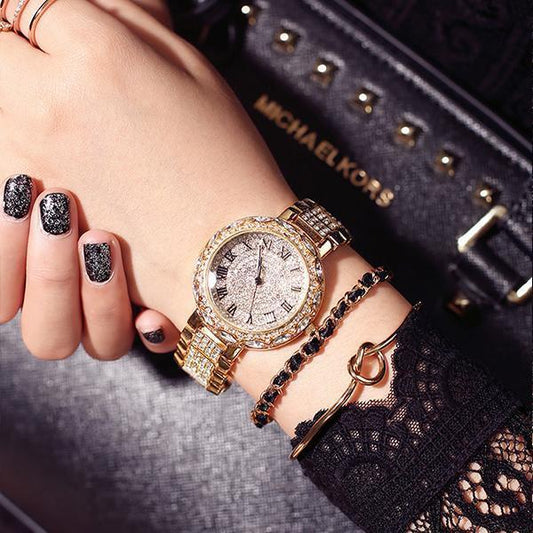 Women Fashion Waterproof Rhinestone Watch