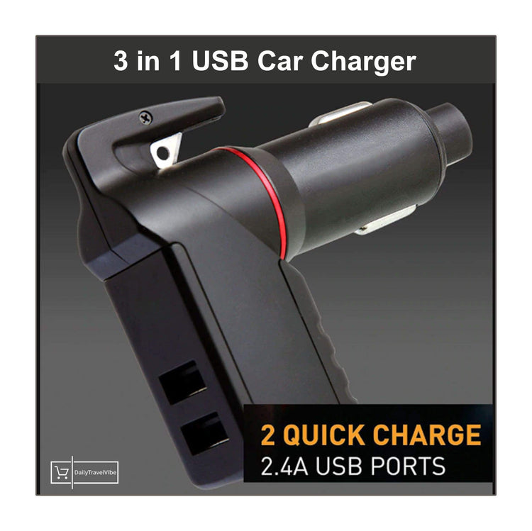 3 in 1 USB Car Charger