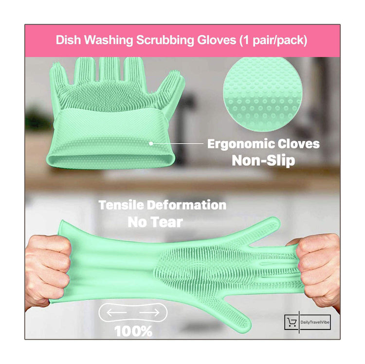 Dish Washing Scrubbing Gloves (1 pair/pack)