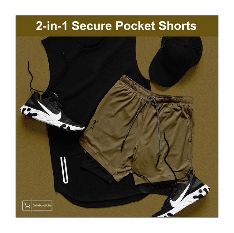 2-in-1 Secure Pocket Shorts