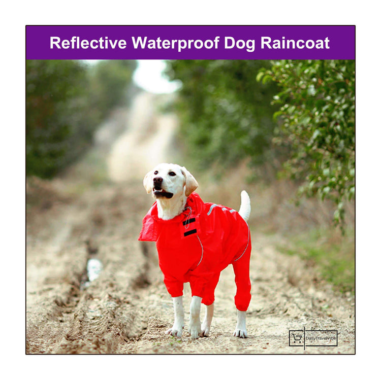 Reflective Waterproof Dog Raincoat