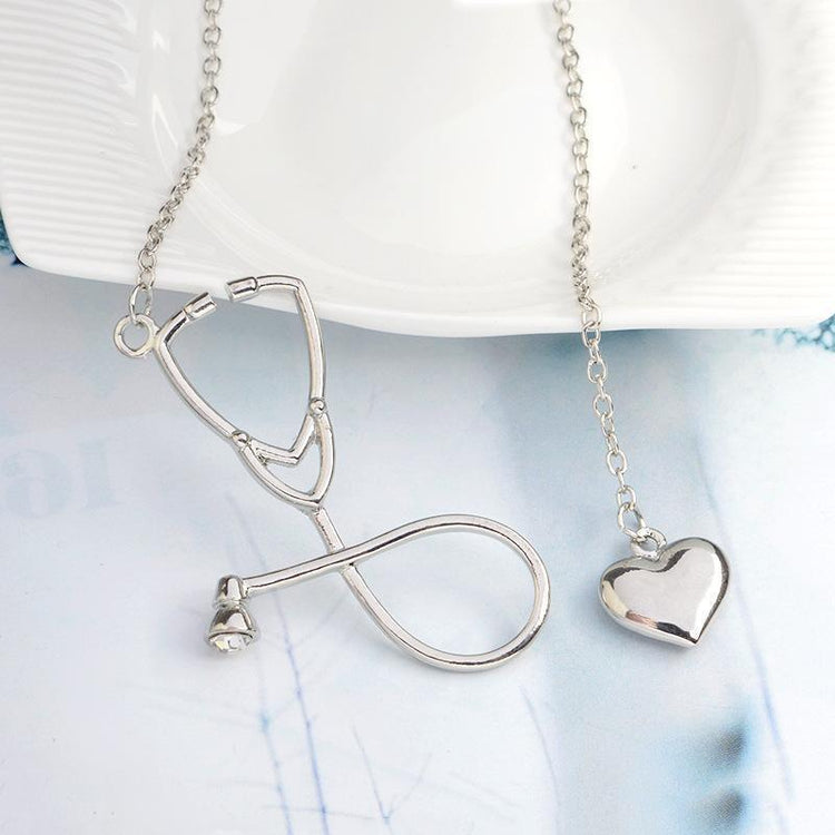 STERLING SILVER STETHOSCOPE NECKLACE