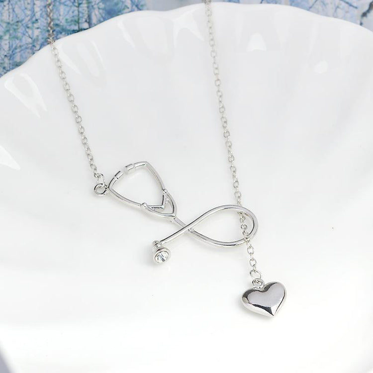 STERLING SILVER STETHOSCOPE NECKLACE