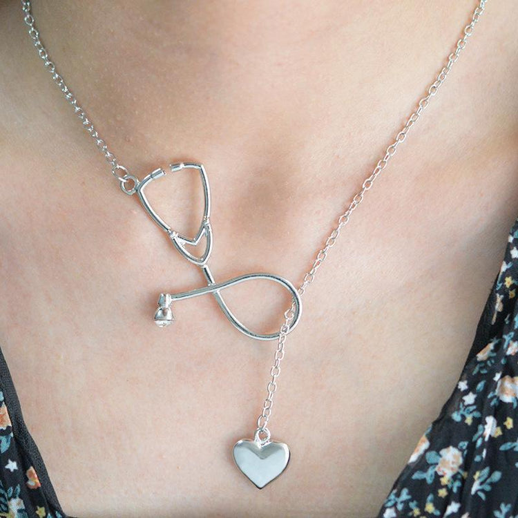 STERLING SILVER STETHOSCOPE NECKLACE