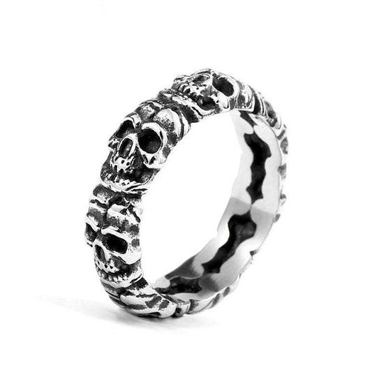 Titanium Skulls Ring