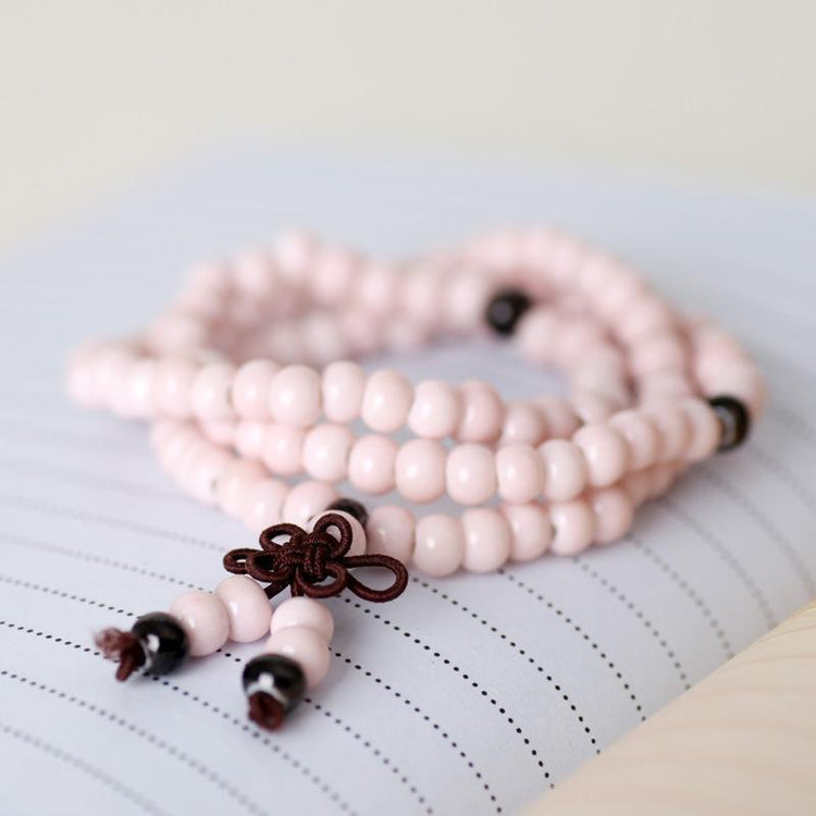 Rhodonite 108 Mala Ceramic Bracelets