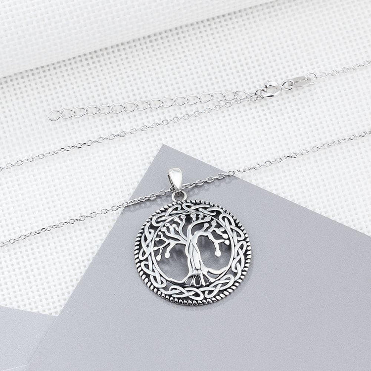 Celtic Dome Tree of Life Sterling Silver Pendant Necklaces