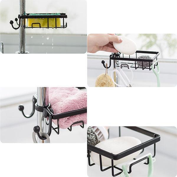 Multifunctional Faucet Drainage Shelf Dishwashing Sponge Storage Holder Bathroom Caddy Organizer