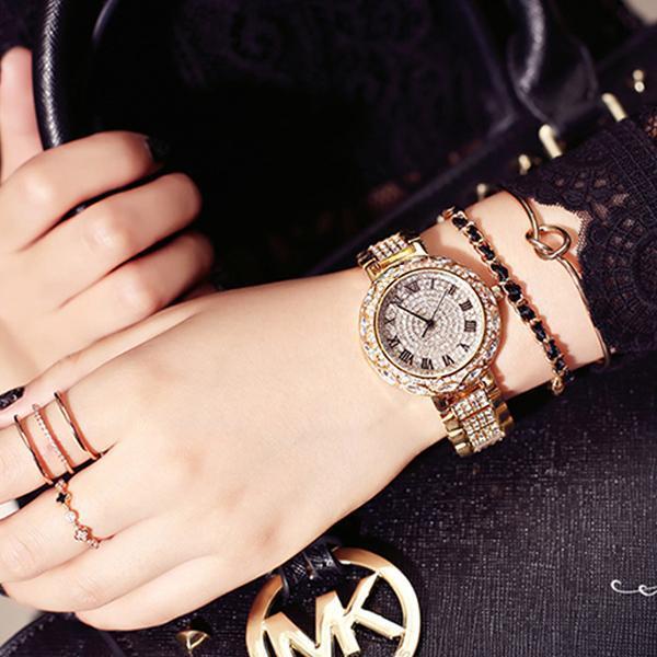 Women Fashion Waterproof Rhinestone Watch