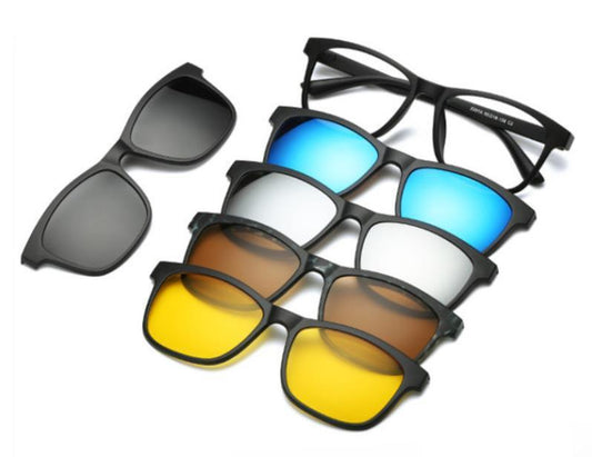 5 in 1 Magnetic Clip-on Sunglasses