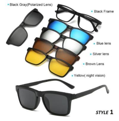 5 in 1 Magnetic Clip-on Sunglasses