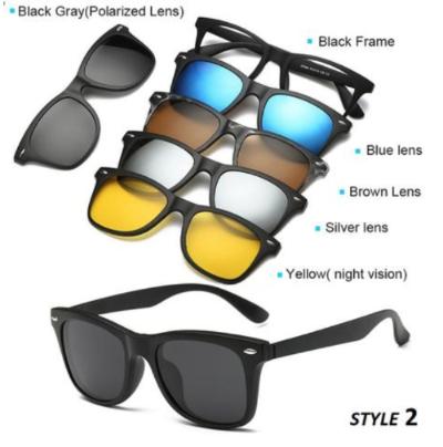 5 in 1 Magnetic Clip-on Sunglasses