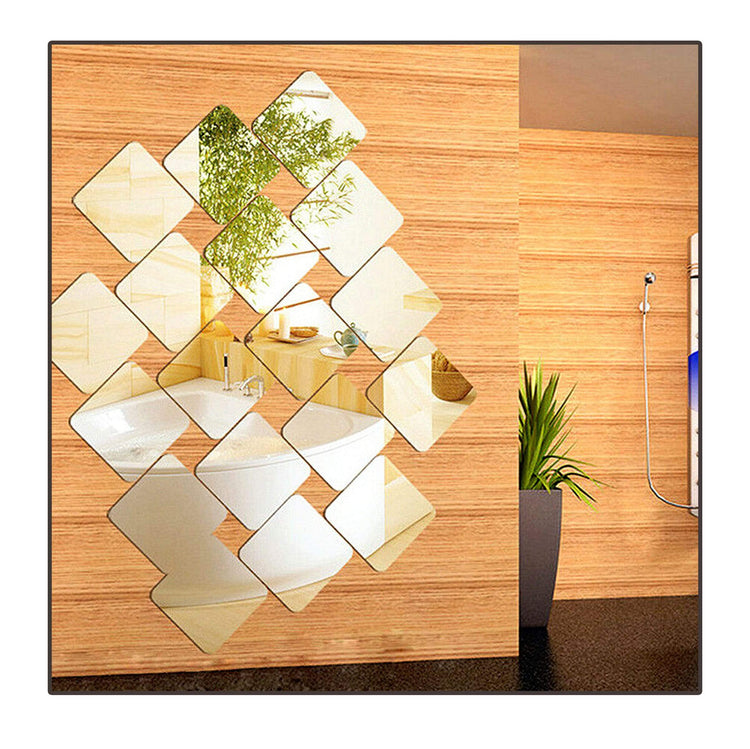 Modern 3D Self Adhesive Mirror (16 pcs/set)